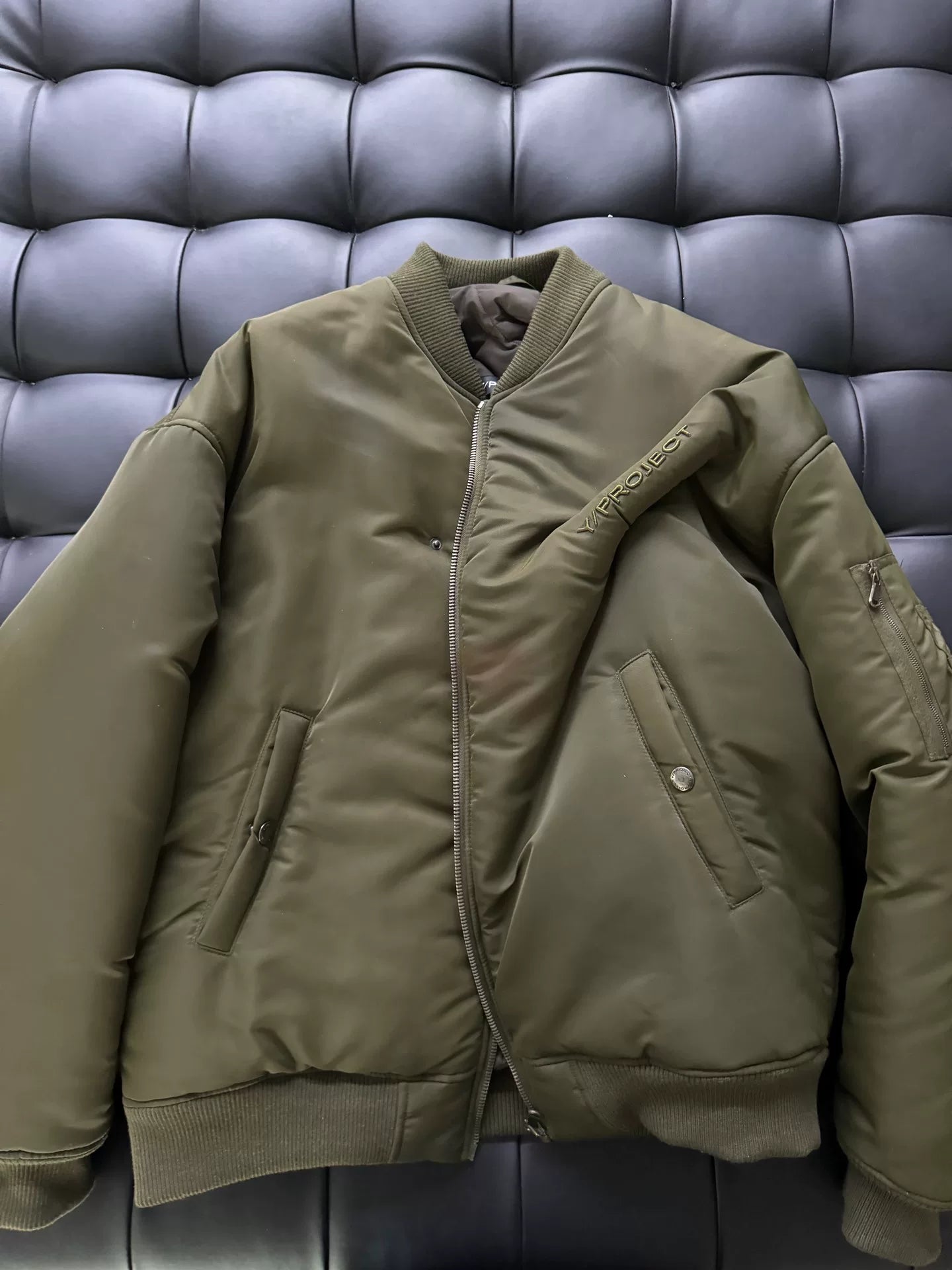 Y/Project Olive Green Bomber Jacket
