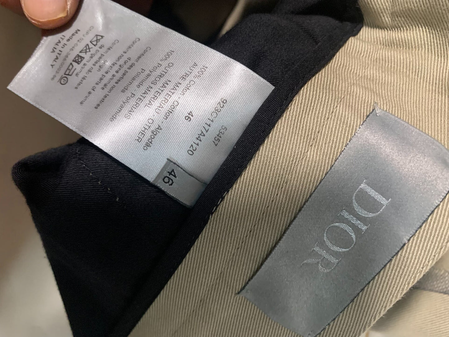 Dior Men's Casual Khaki Pants Size 46
