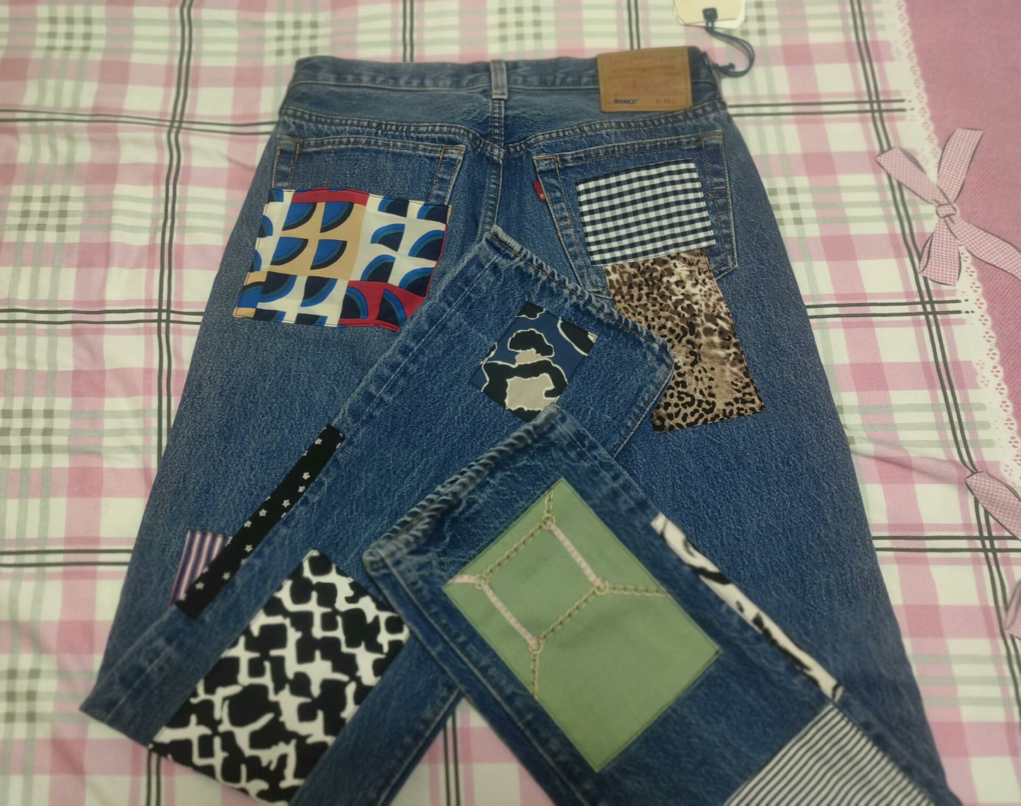 levi's awake ny patchwork denim jeans