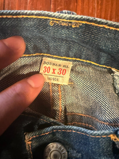 RRL Double RL 30x30 Distressed Jeans