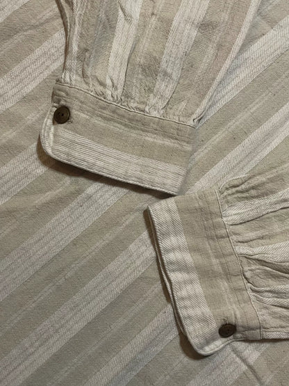 RRL Vintage Striped Beige Henley Shirt