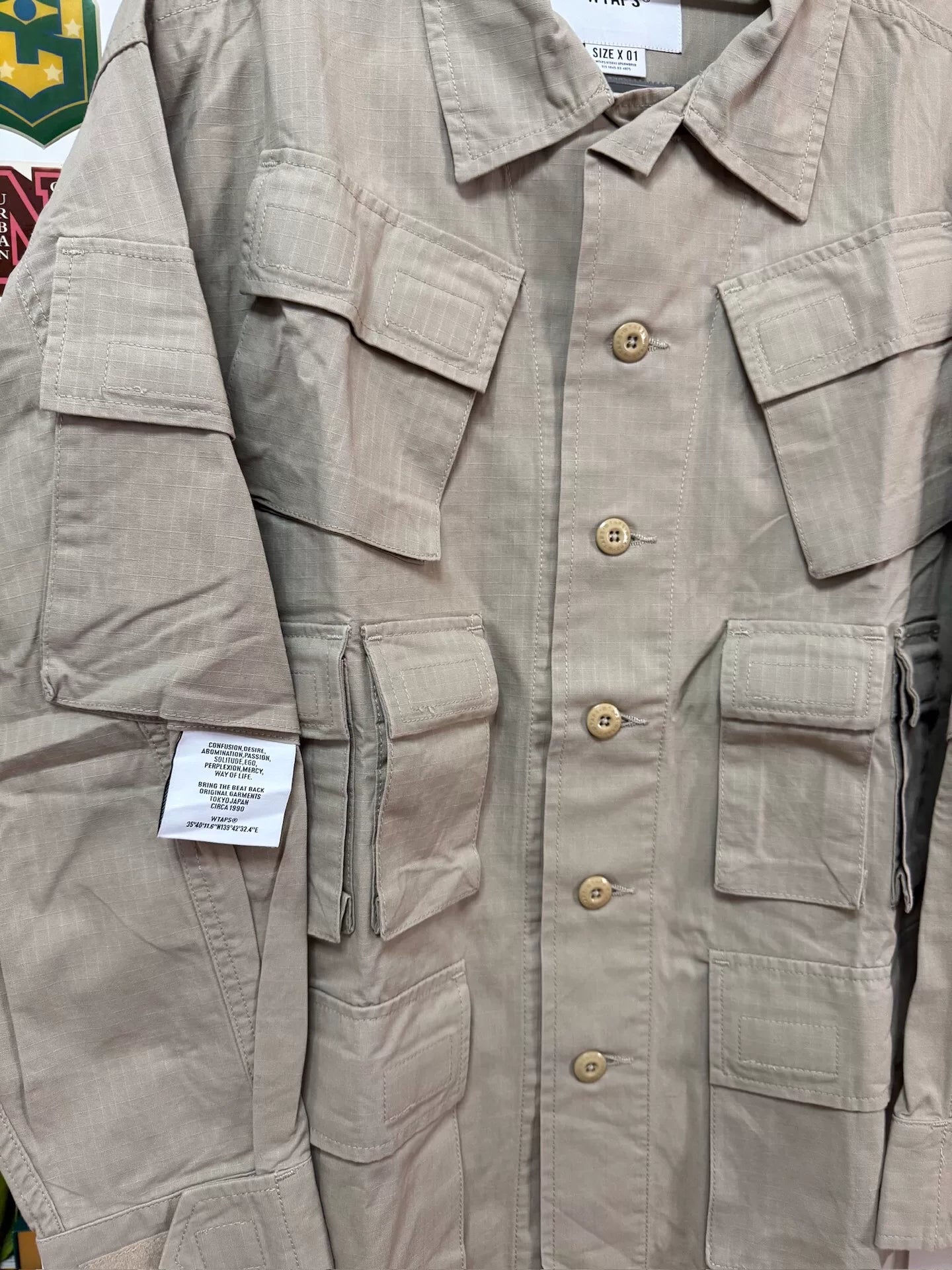 modular long sleeve cotton ripstop jacket