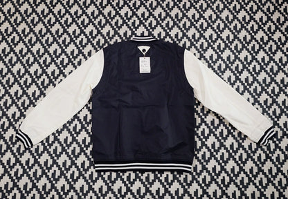 contrast sleeve bomber jacket by white mountaineering