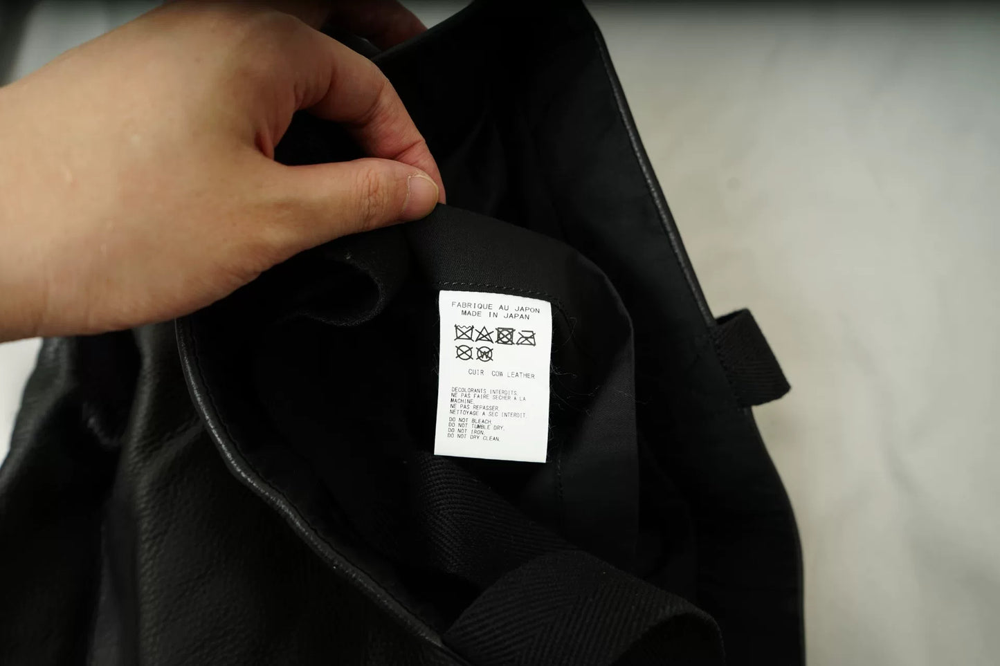 Yohji Yamamoto Cowhide Tote Bag
