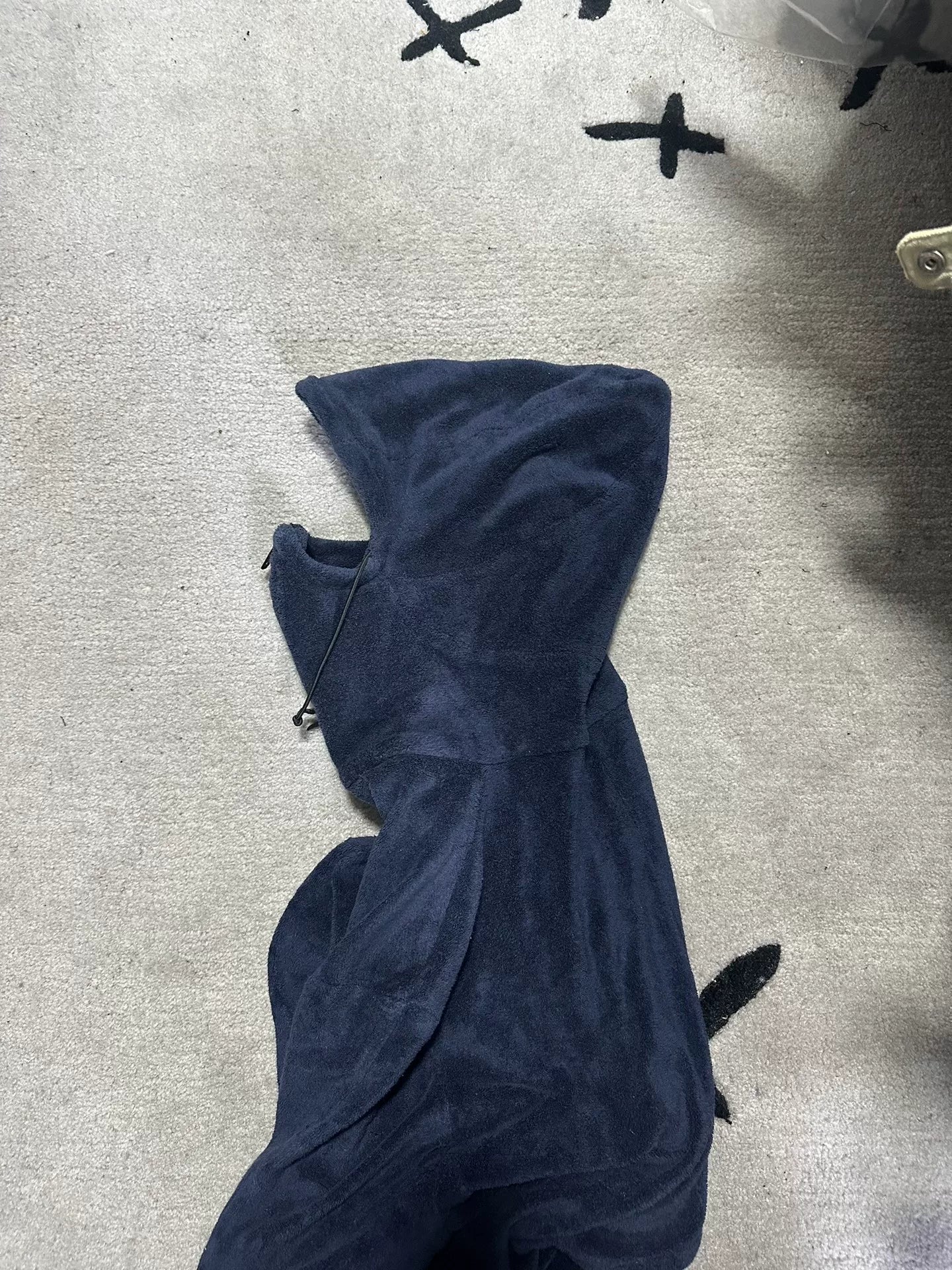 glossy fleece ninja hoodie jacket