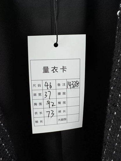 Saint Laurent Black Sequin Blazer