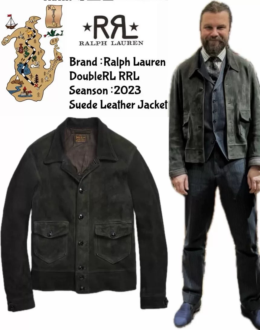 RRL Ralph Lauren Suede Leather Pilot Jacket