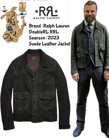 RRL Ralph Lauren Suede Leather Pilot Jacket
