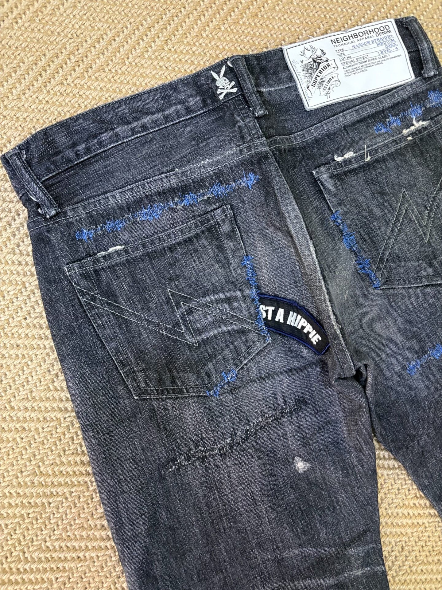 Neighborhood Blue Knife Cut Denim Pants