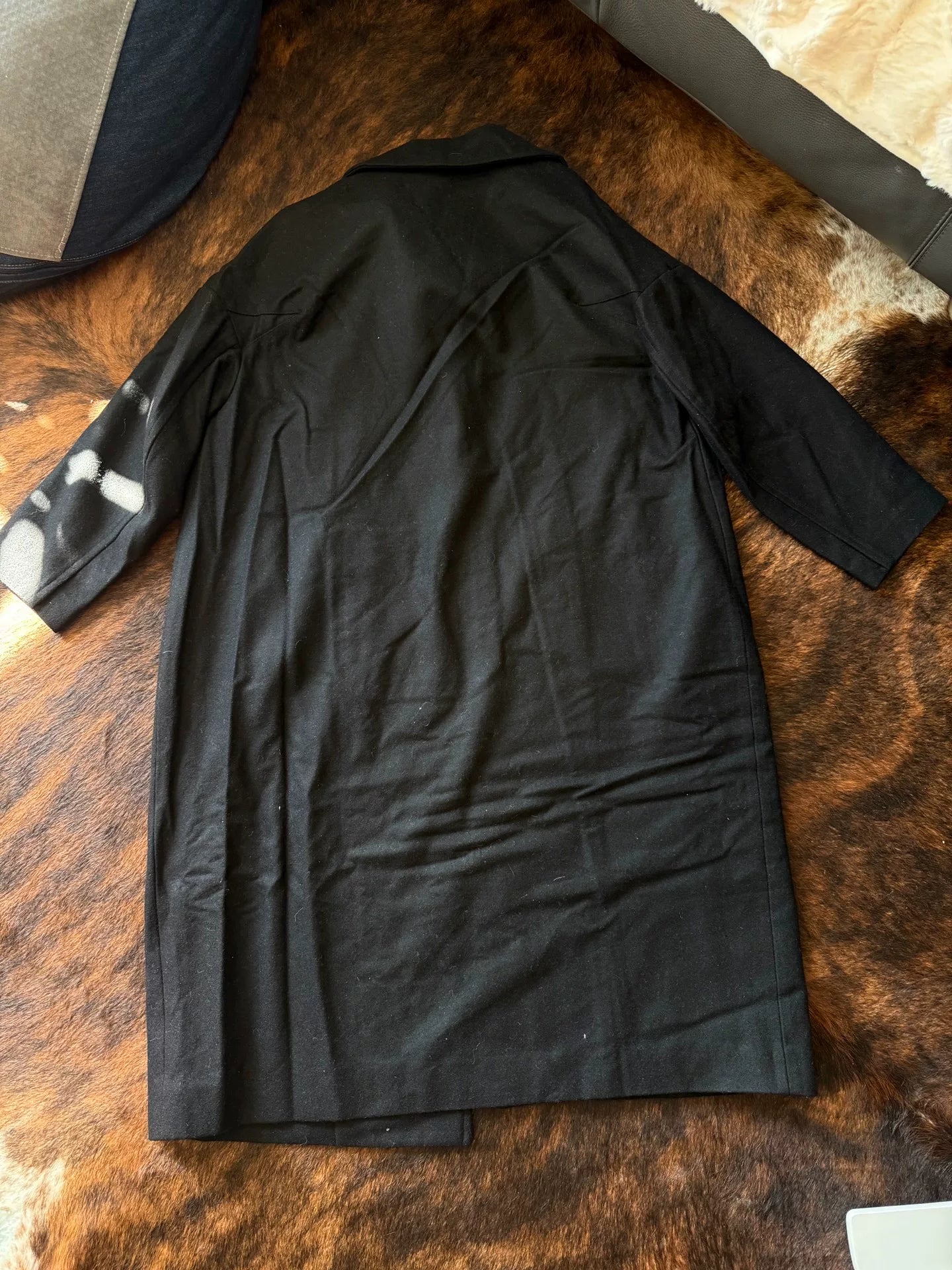 Yohji Yamamoto Wool Coat Size 2 Black Long