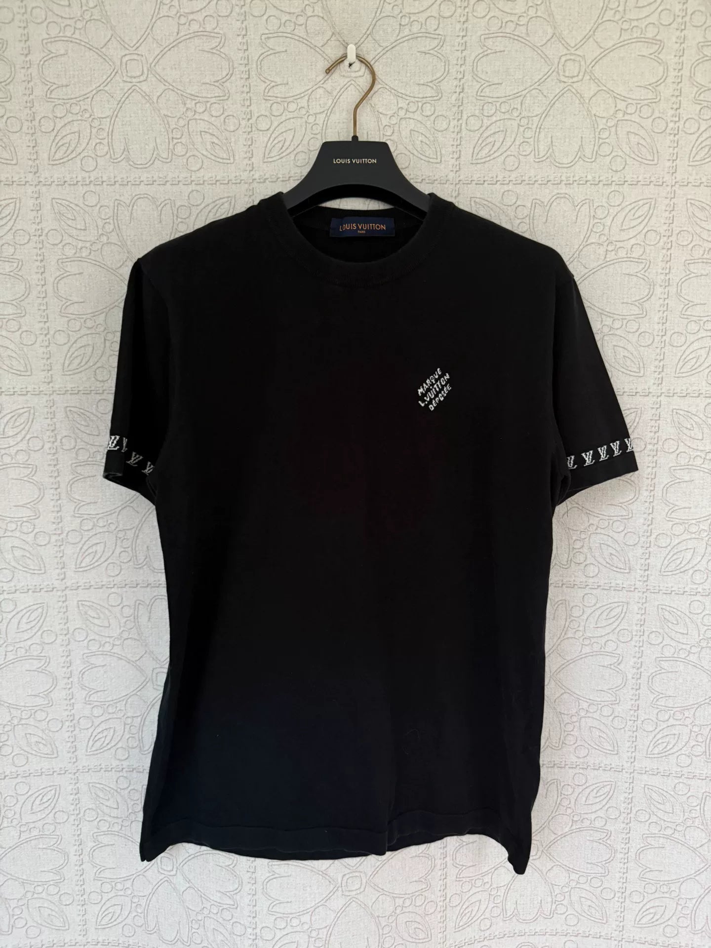 black louis vuitton short sleeve knit shirt