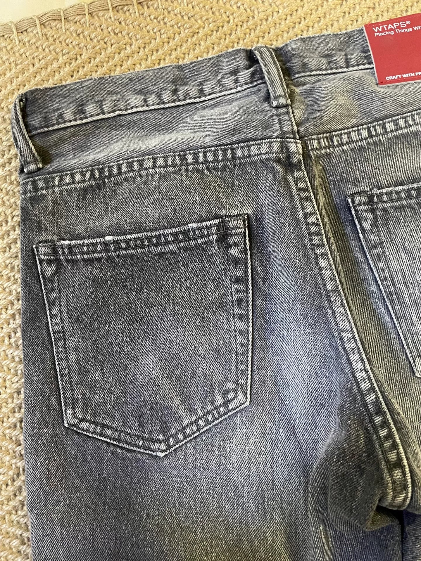 wtaps very skinny black trousers