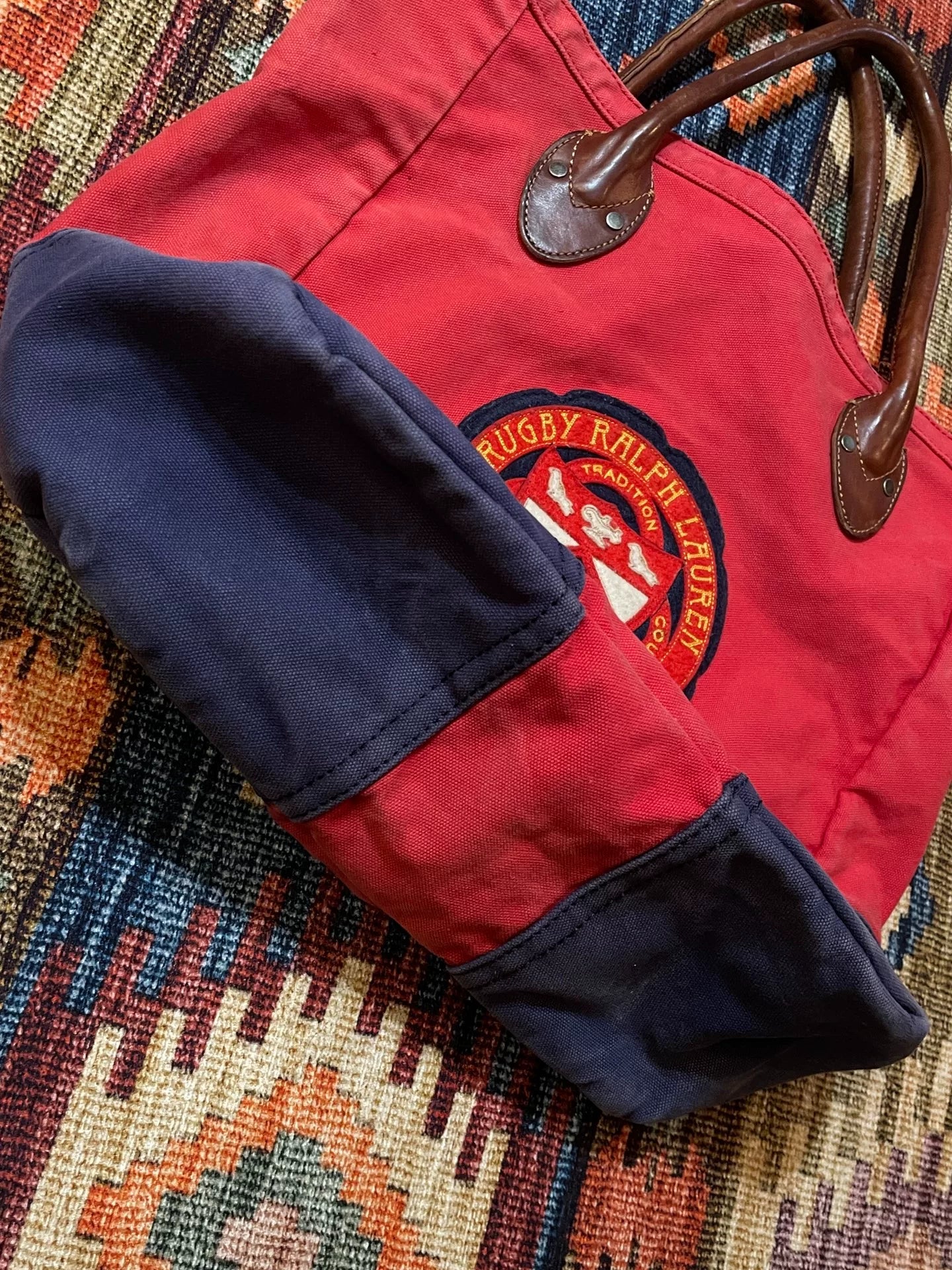 RRL Rugby Vintage Washed Red Tote