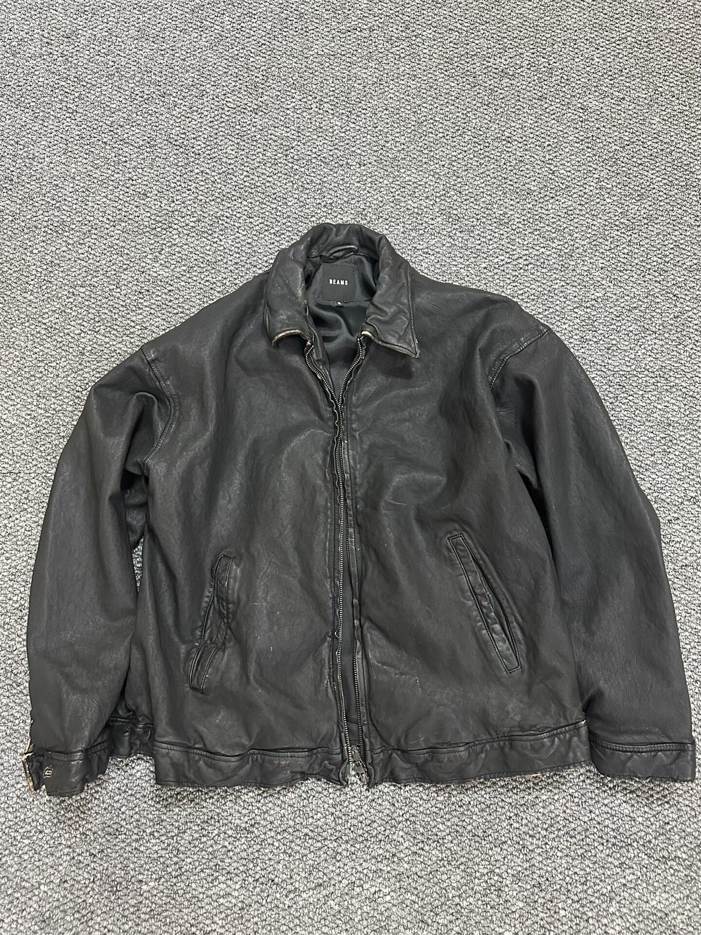 used zip leather jacket in good condition