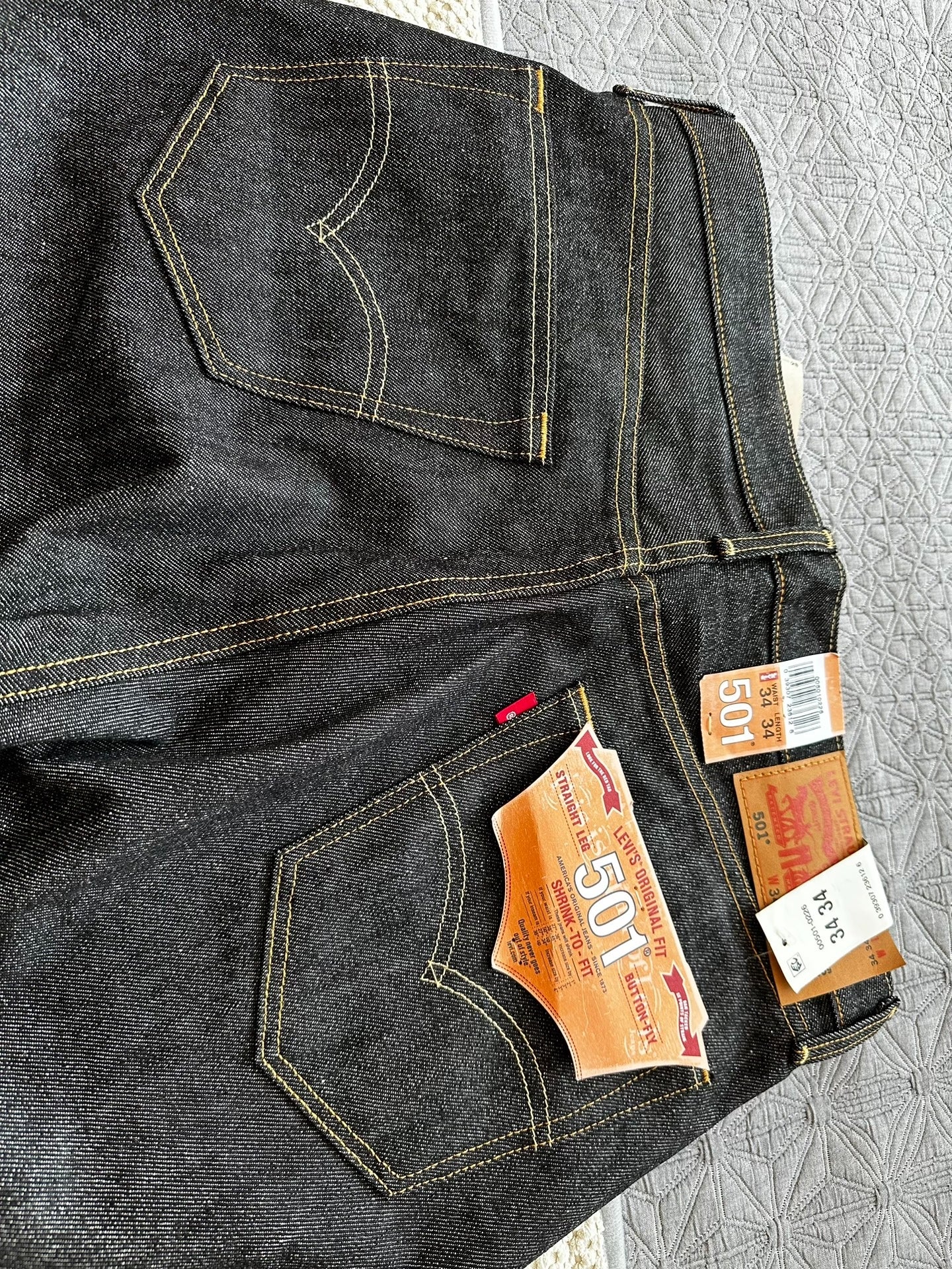 Levi's 501 Raw Denim Jeans