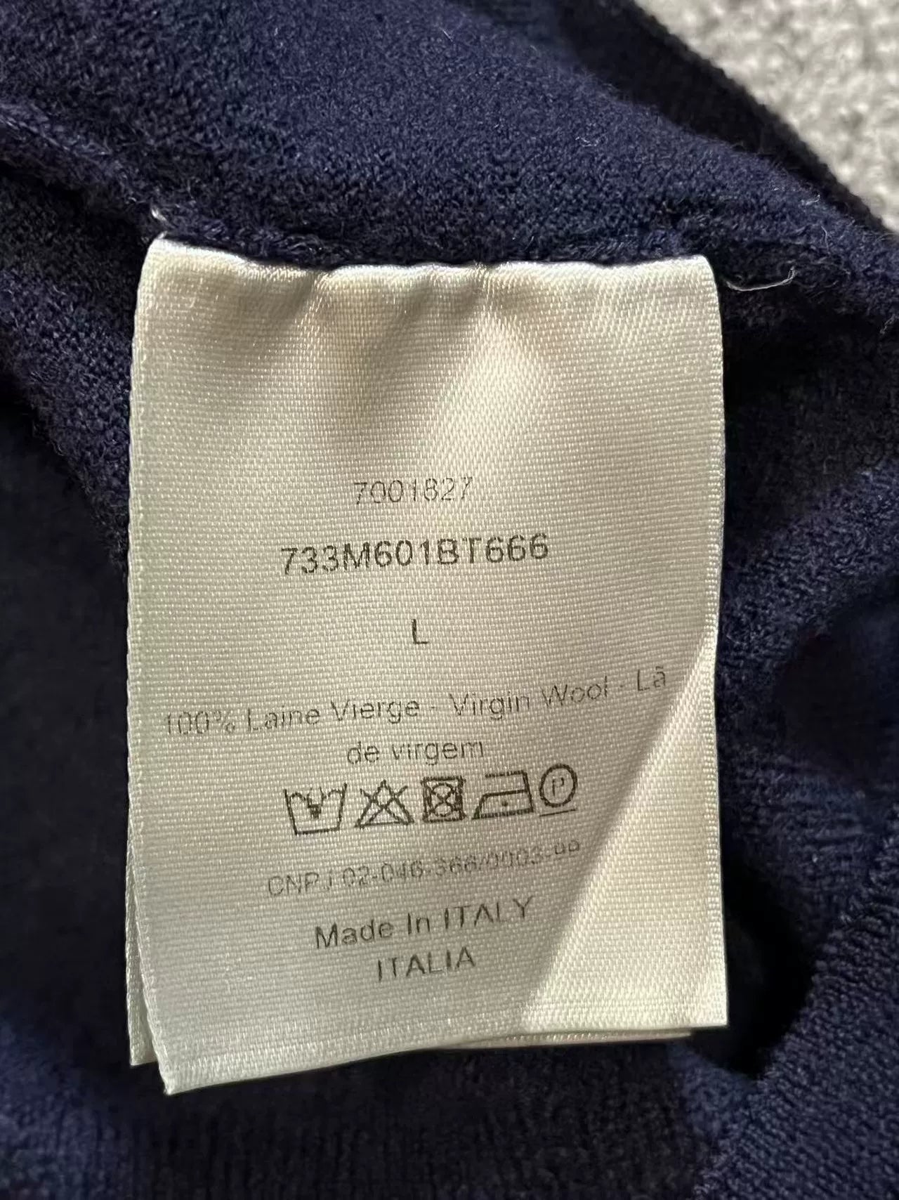 Dior Embroidered Wool Knit Sweater for Men