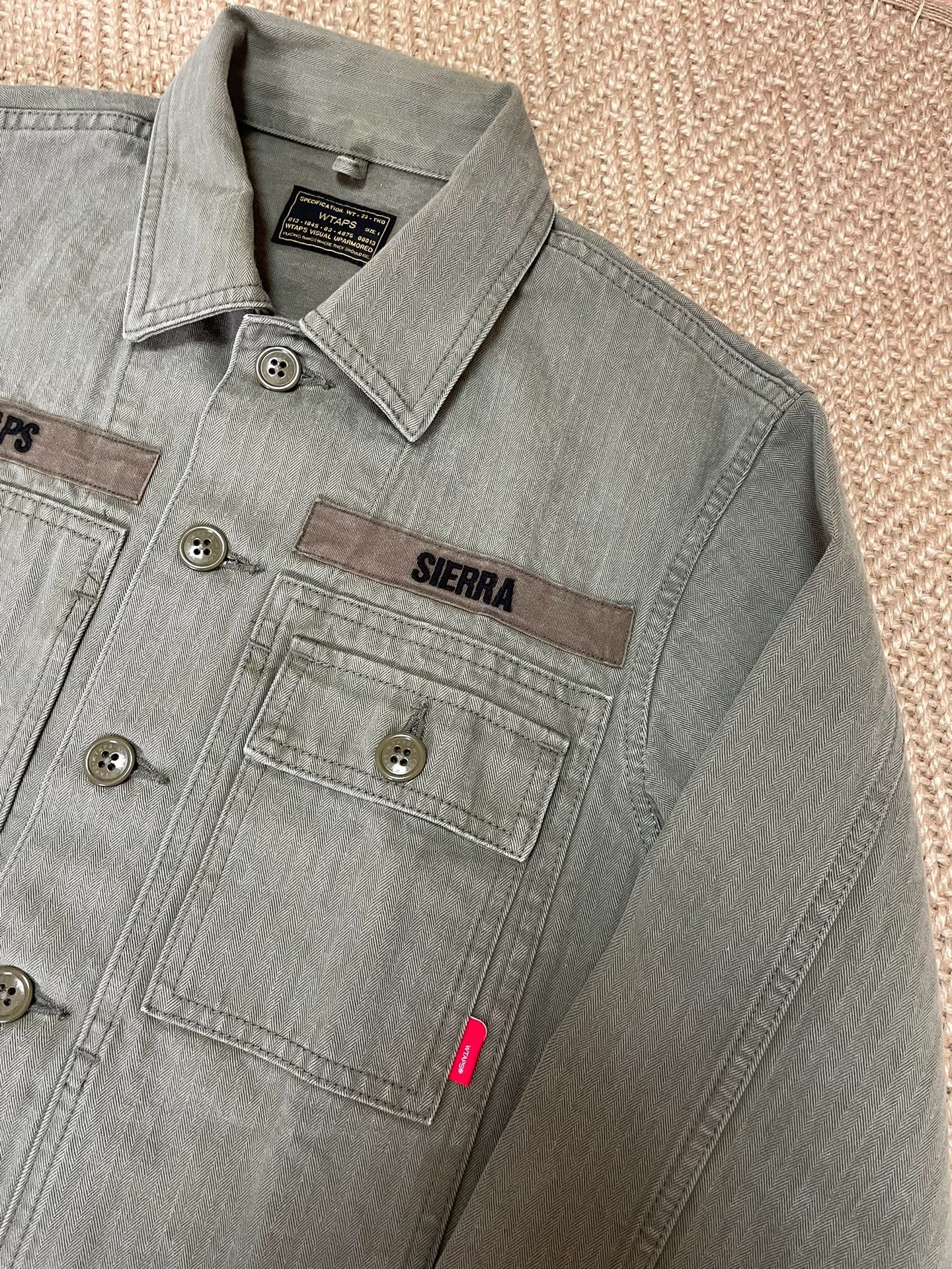 WTAPS 16AW HBT Washed Herringbone Shirt Jacket