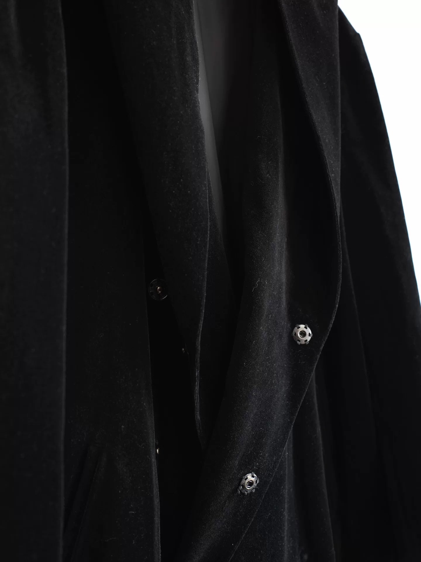Yohji Yamamoto Velvet Hooded Coat
