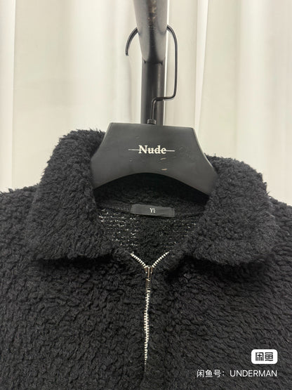 Yohji Yamamoto Y's Black Cropped Zip Jacket