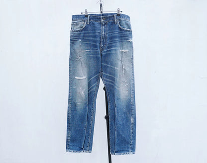 visvim journeyman denim pants with damage