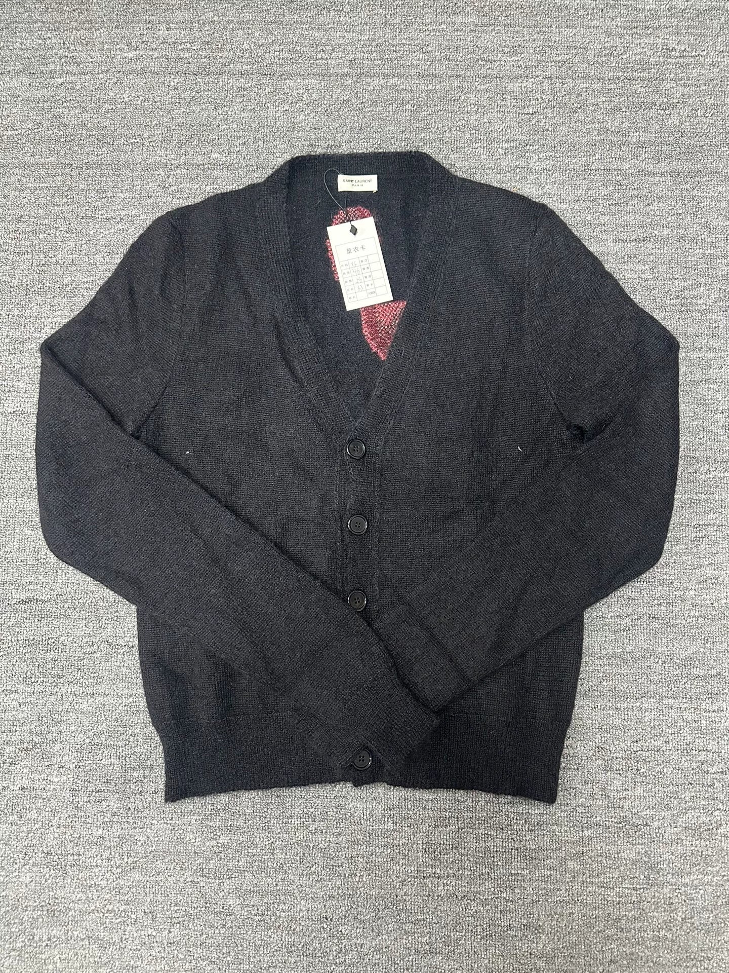 Saint Laurent Black Flamingo Cardigan