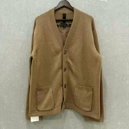 chrome hearts cross knit cardigan in beige
