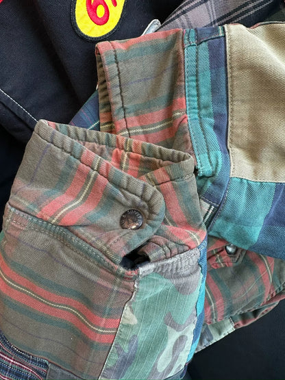 Ralph Lauren Patchwork Thick Shirt Jacket