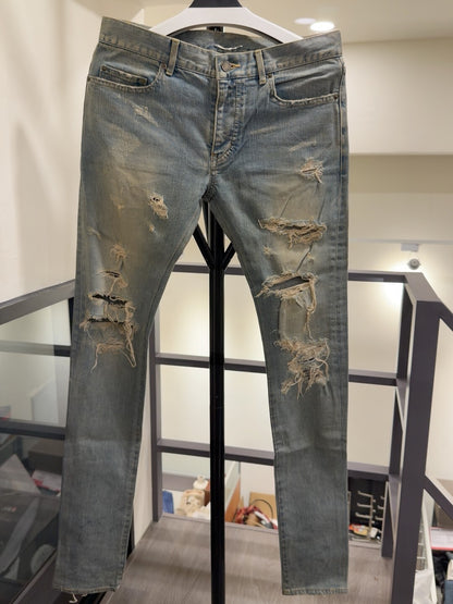 Saint Laurent Distressed Denim Pants Size 31