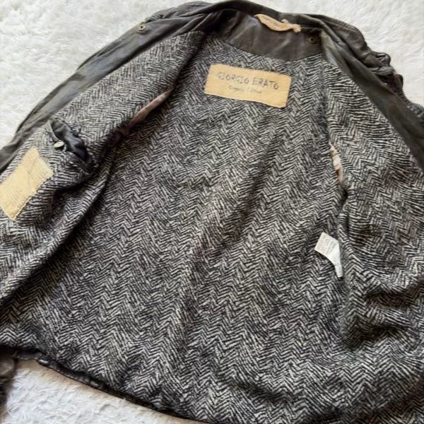 Giorgio Brato Sheepskin Leather Jacket Italy 46