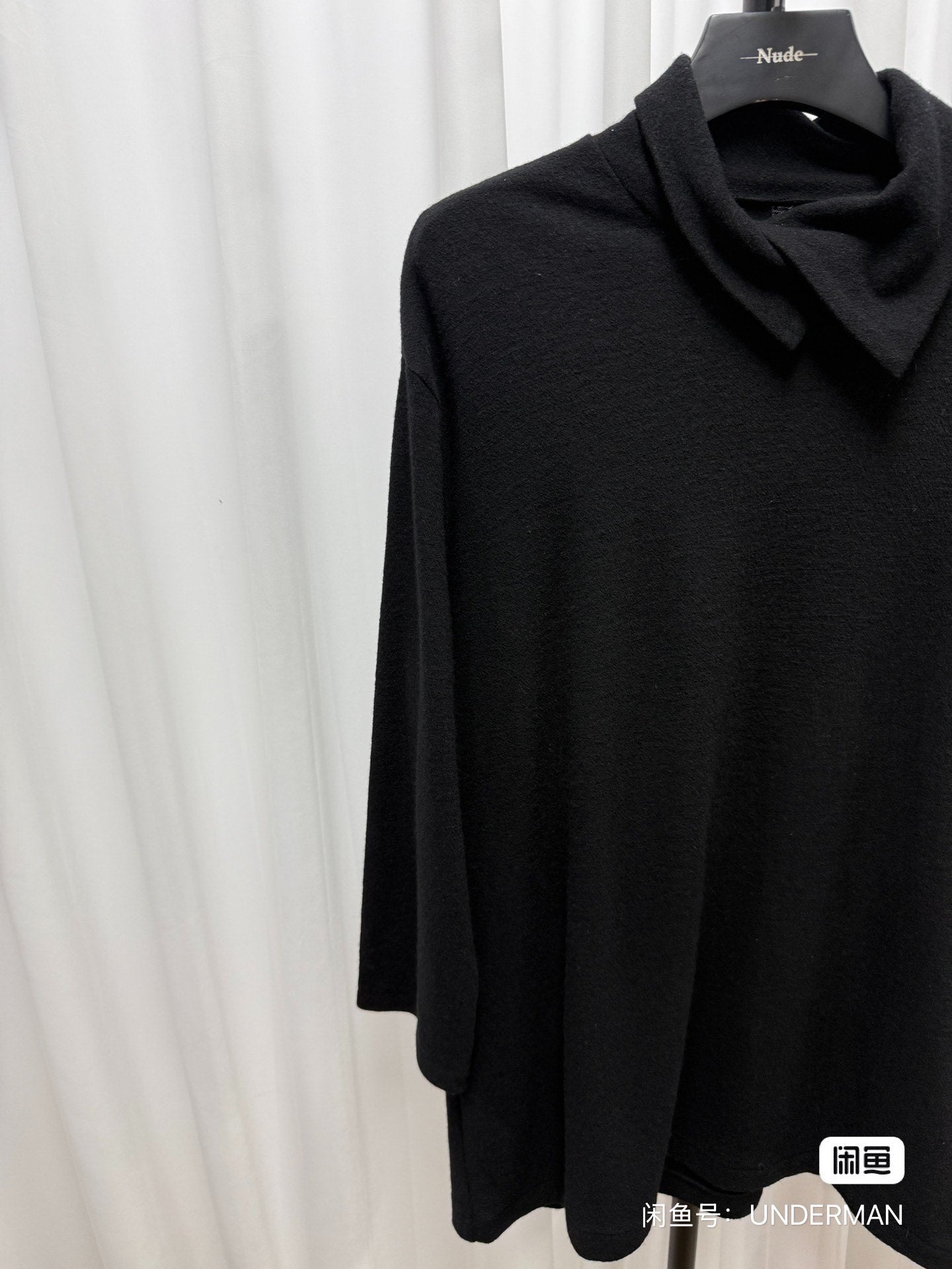 Yohji Yamamoto Black Wool Turtleneck