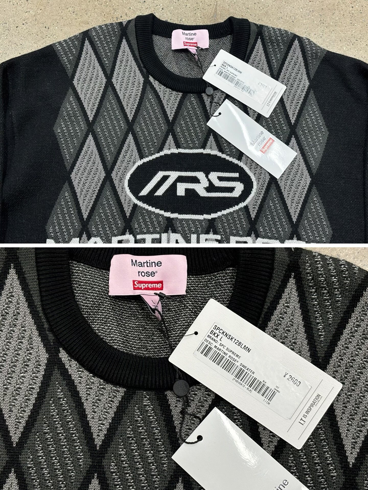 supreme x martine rose knitted sweater