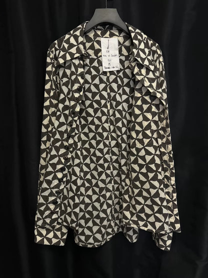 limited edition black and white hand-drawn shirt