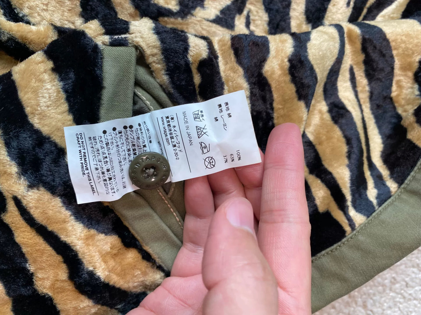 WTAPS M65 Military Jacket with Tiger Stripe Lining