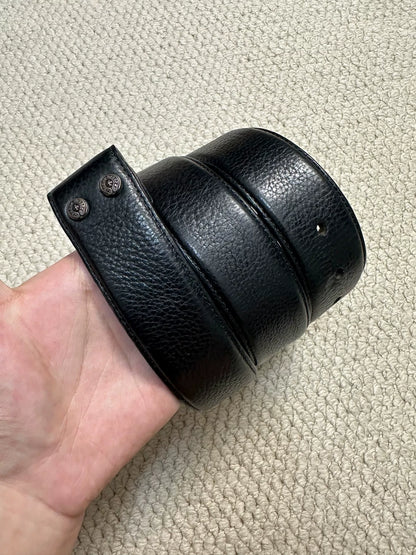 Chrome Hearts Classic Black Leather Belt 36