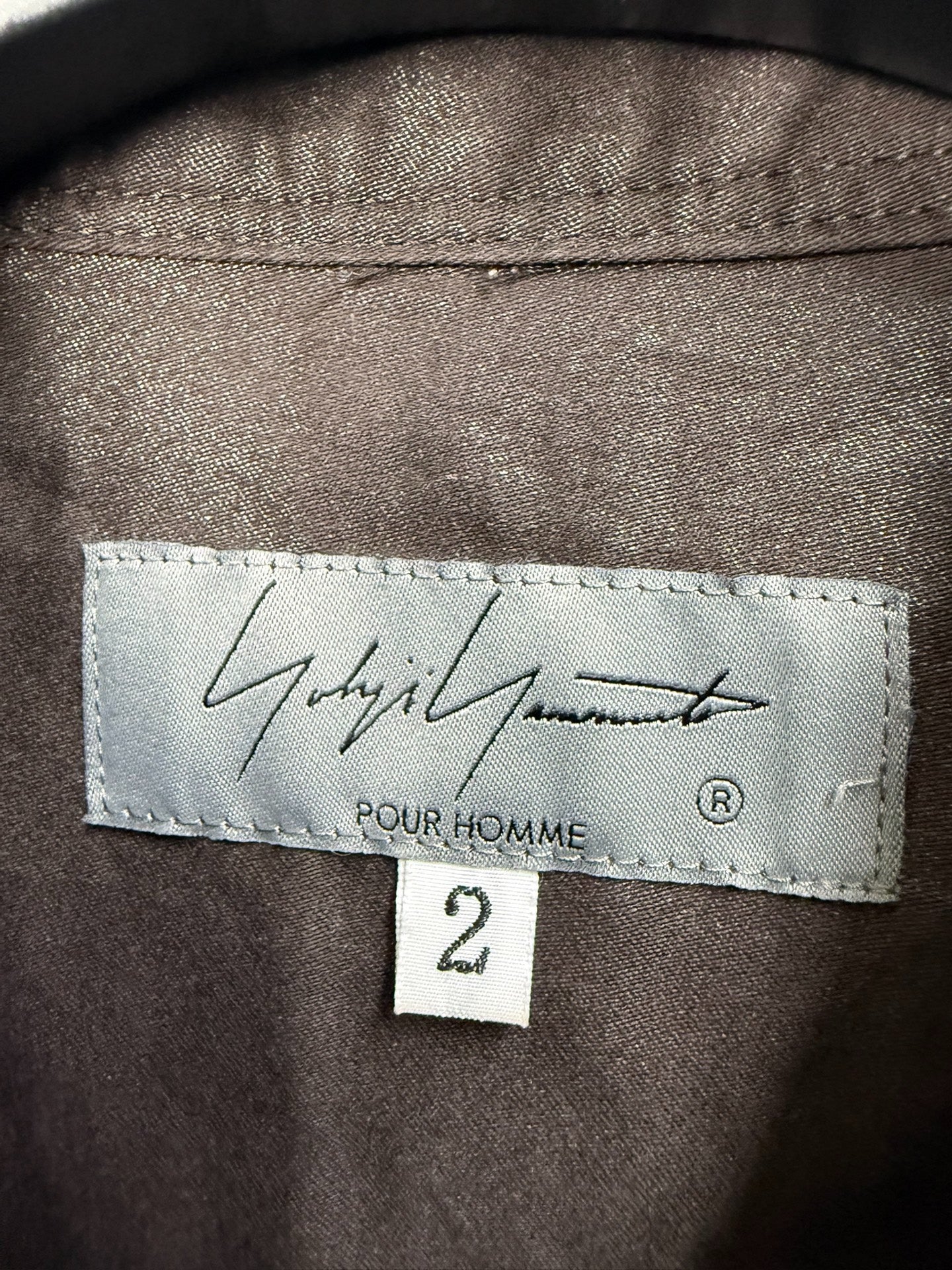 Yohji Yamamoto Pour Homme Coated Waxed Crinkled Shirt
