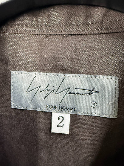 Yohji Yamamoto Pour Homme Coated Waxed Crinkled Shirt