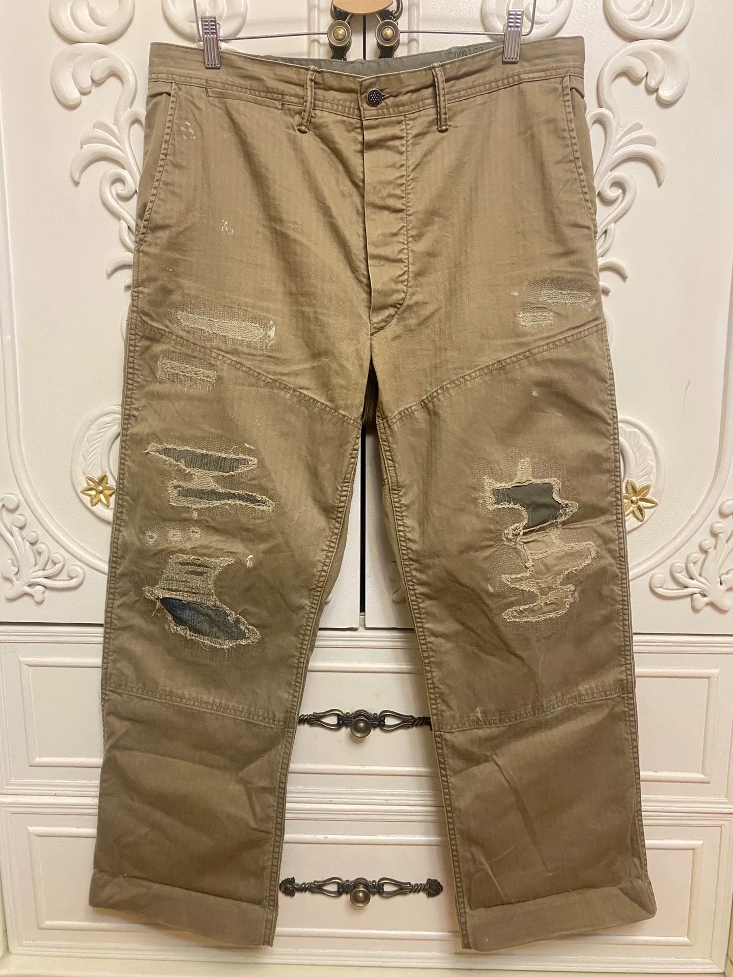 Distressed Double RL RRL Cargo Pants