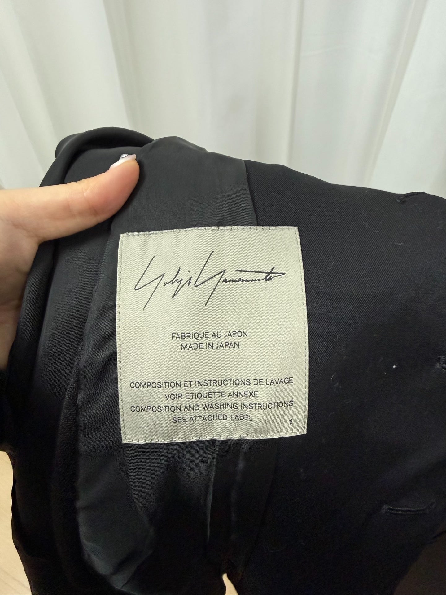 Yohji Yamamoto Black Wool Blazer