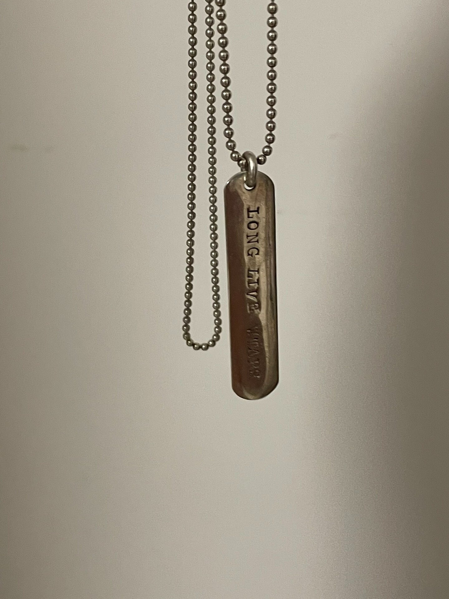 wtaps military dog tag necklace