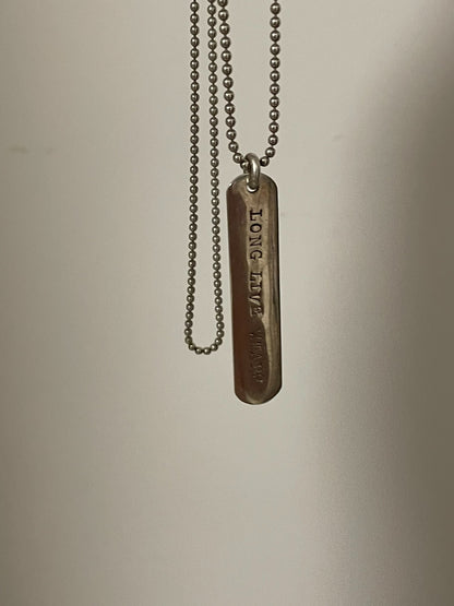 wtaps military dog tag necklace
