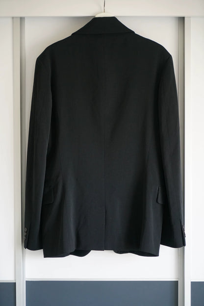 yohji yamamoto silk double tuxedo jacket