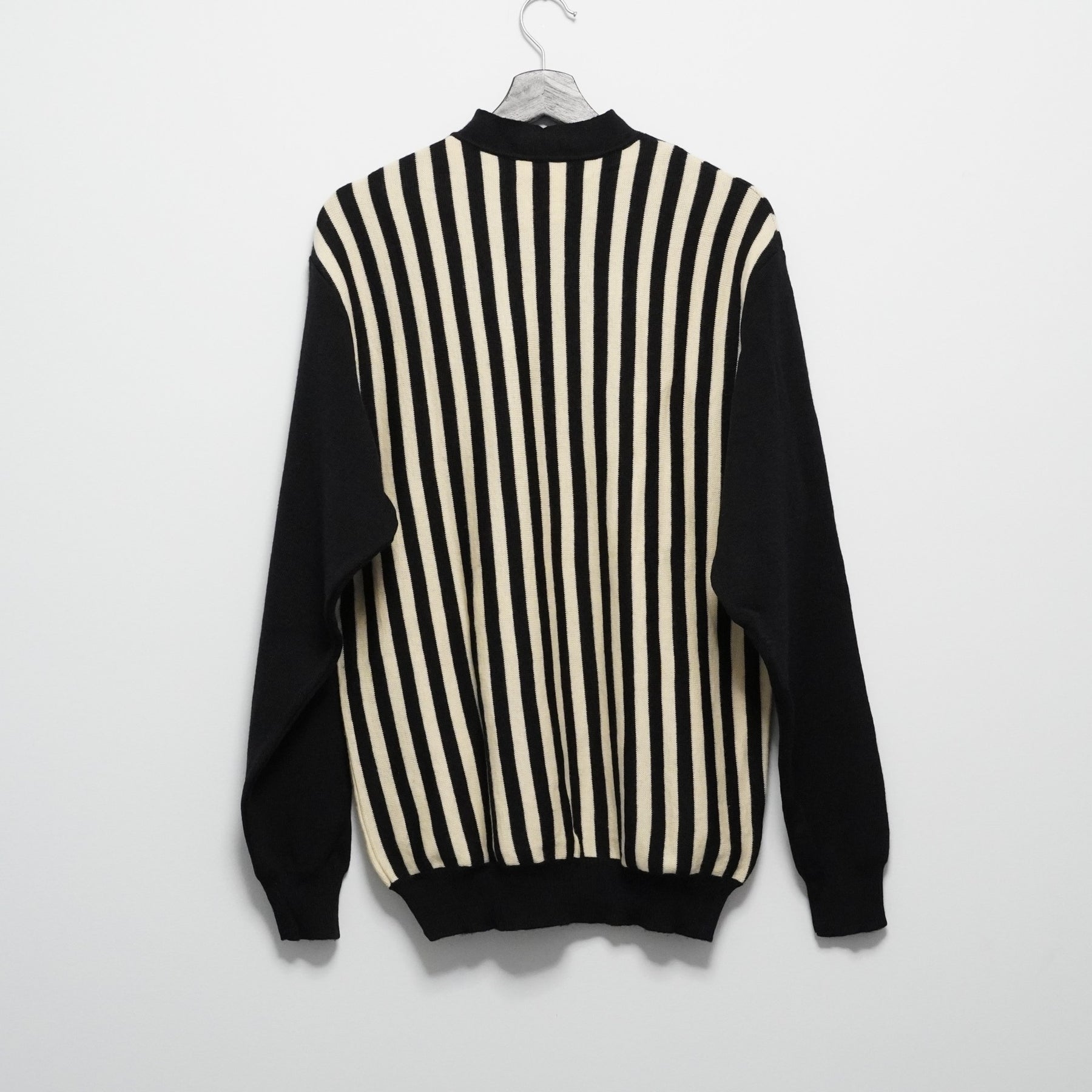 Yohji Yamamoto 1990SS Double Collar Striped Sweater