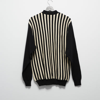 Yohji Yamamoto 1990SS Double Collar Striped Sweater