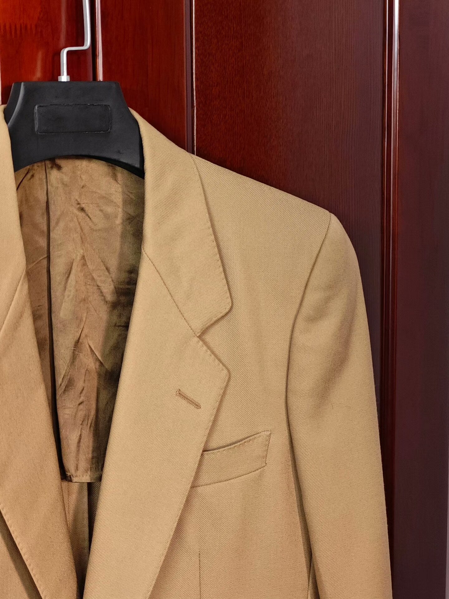 Zegna Beige Wool Blend Suit Jacket