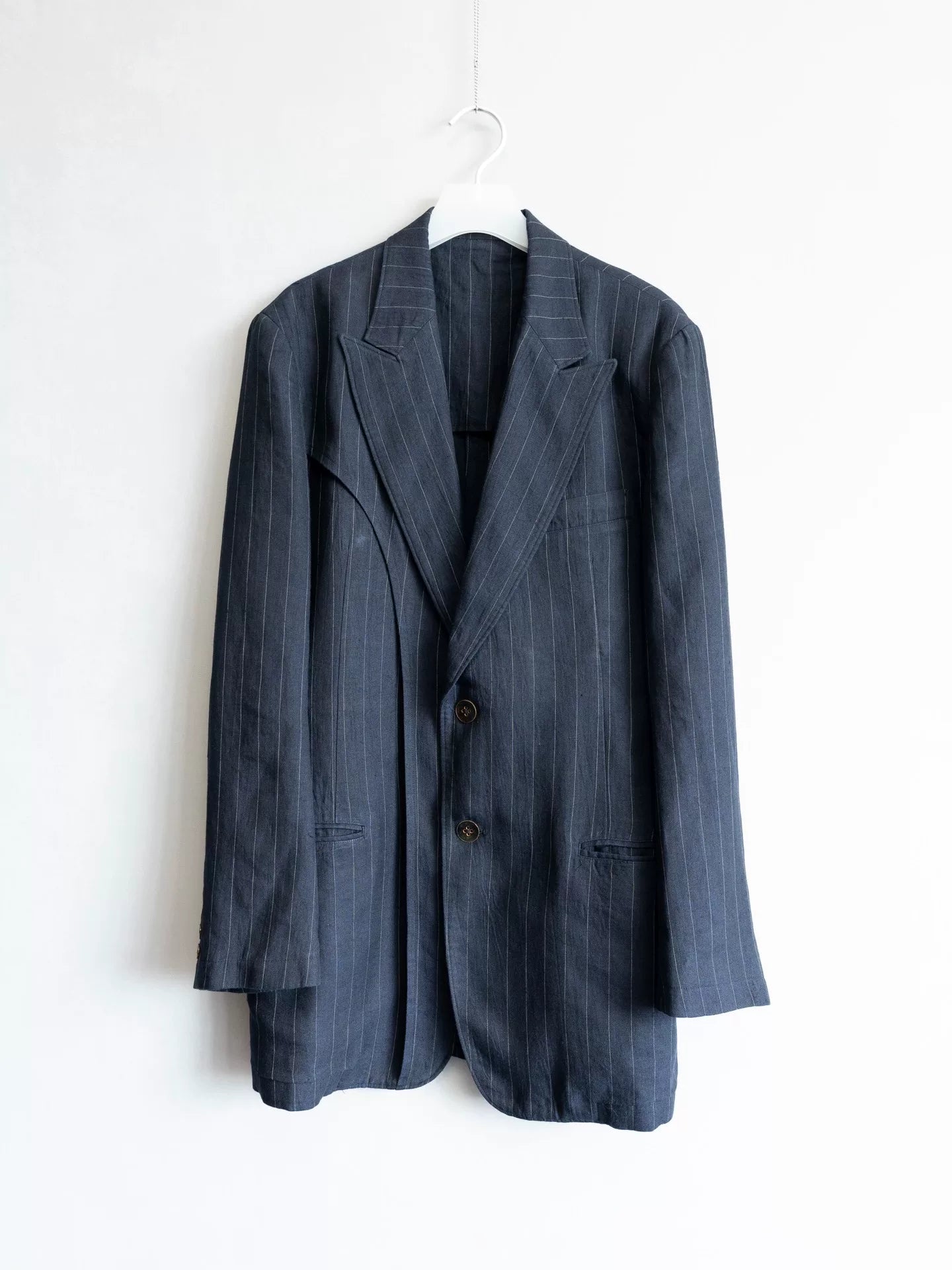 Yohji Yamamoto Striped Double-Layer Outer Jacket