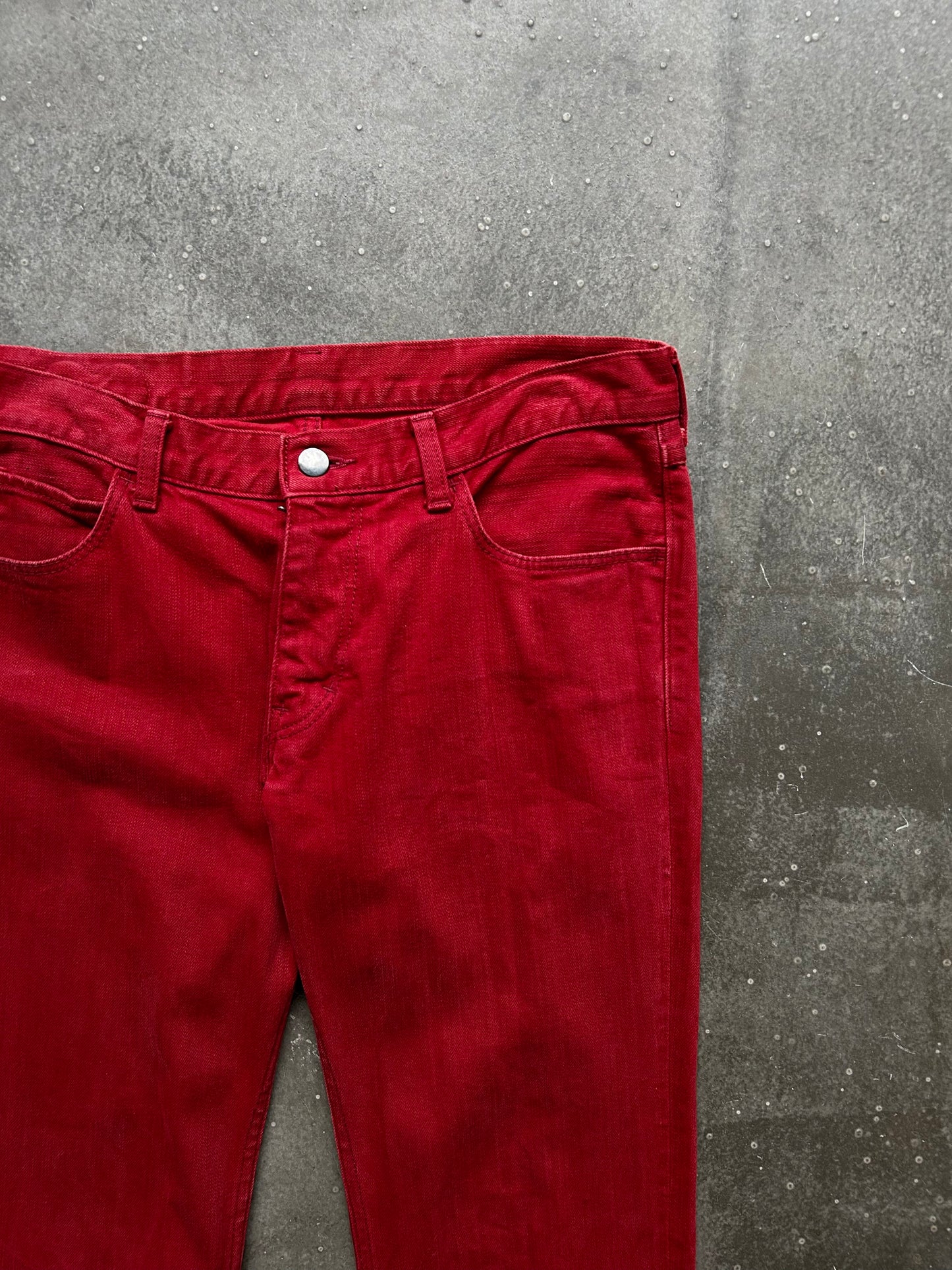 number(N)ine skinny red jeans