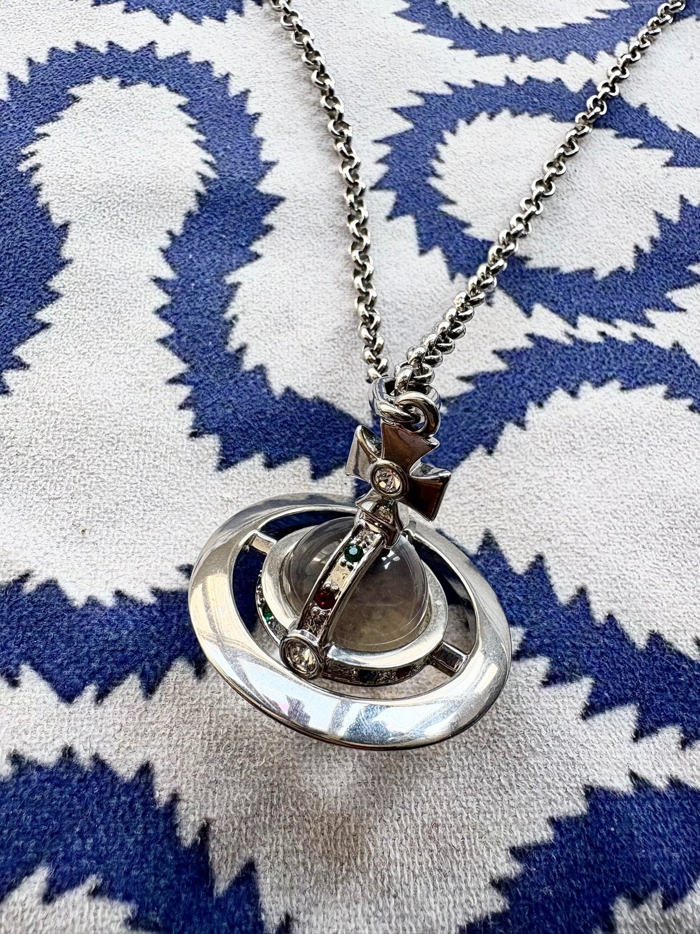 Vivienne Westwood Vintage Silver Orb Necklace