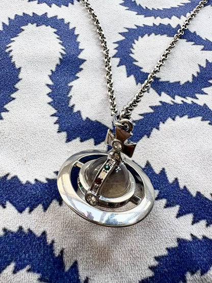 Vivienne Westwood Vintage Silver Orb Necklace