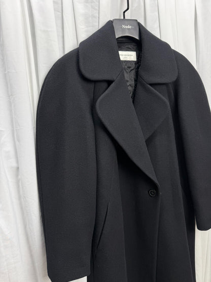 Dries van Noten Round Shoulder Wool Coat