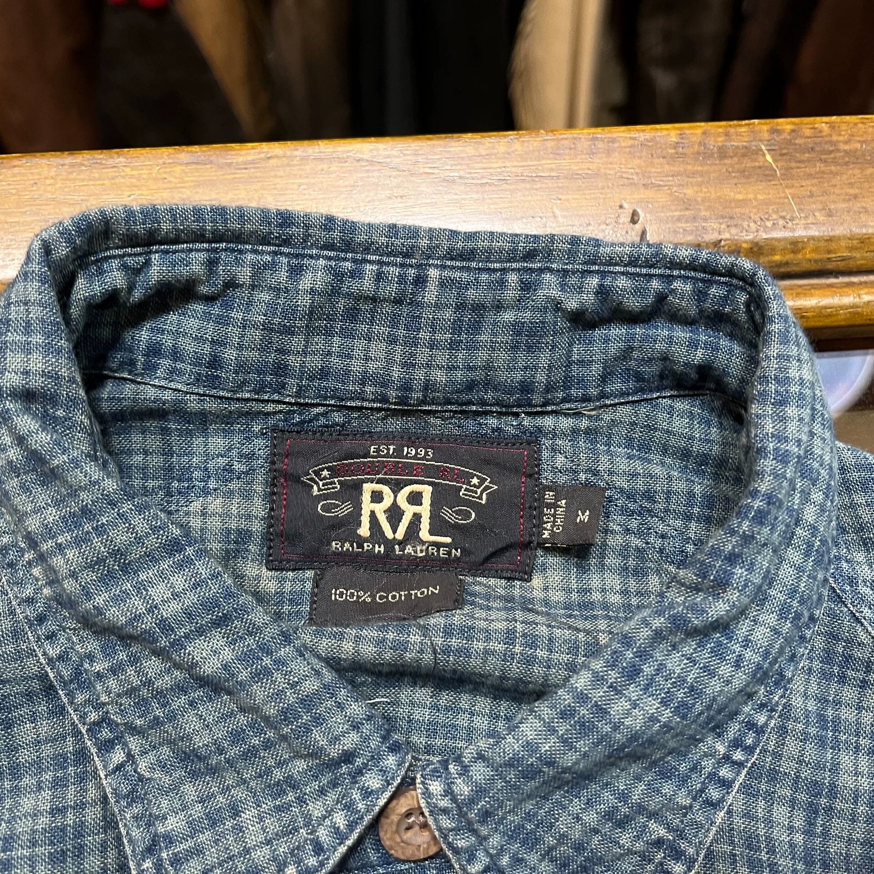 RRL Indigo Check Shirt